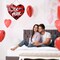 Front Door Hanging Sign Red and Black Valentines Day Wreath Be Mine Buffalo Plaid Heart Wooden Door Hanger Valentines Day Decorations for Wedding Home Room Outdoor Wall Decor